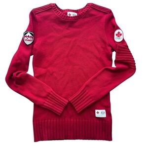 Hudson’s Bay Vancouver 2010 Olympics Cotton Knit Sweater Made in Canada Small